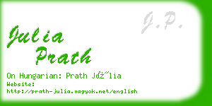 julia prath business card